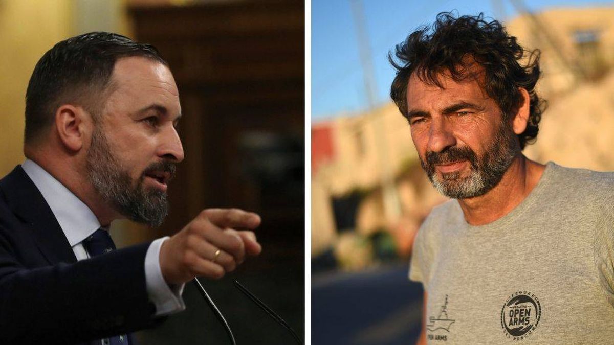 Ideología vs. dinero: rifirrafe entre Santiago Abascal y Óscar Camps por el 'Open Arms'