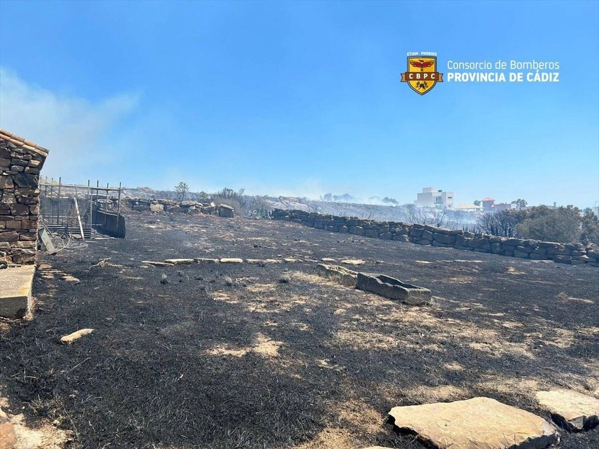 Foto: Un incendio en Santa Margarita obliga al desalojo preventivo de vecinos en La Línea de la Concepción (Cádiz). (Europa Press)