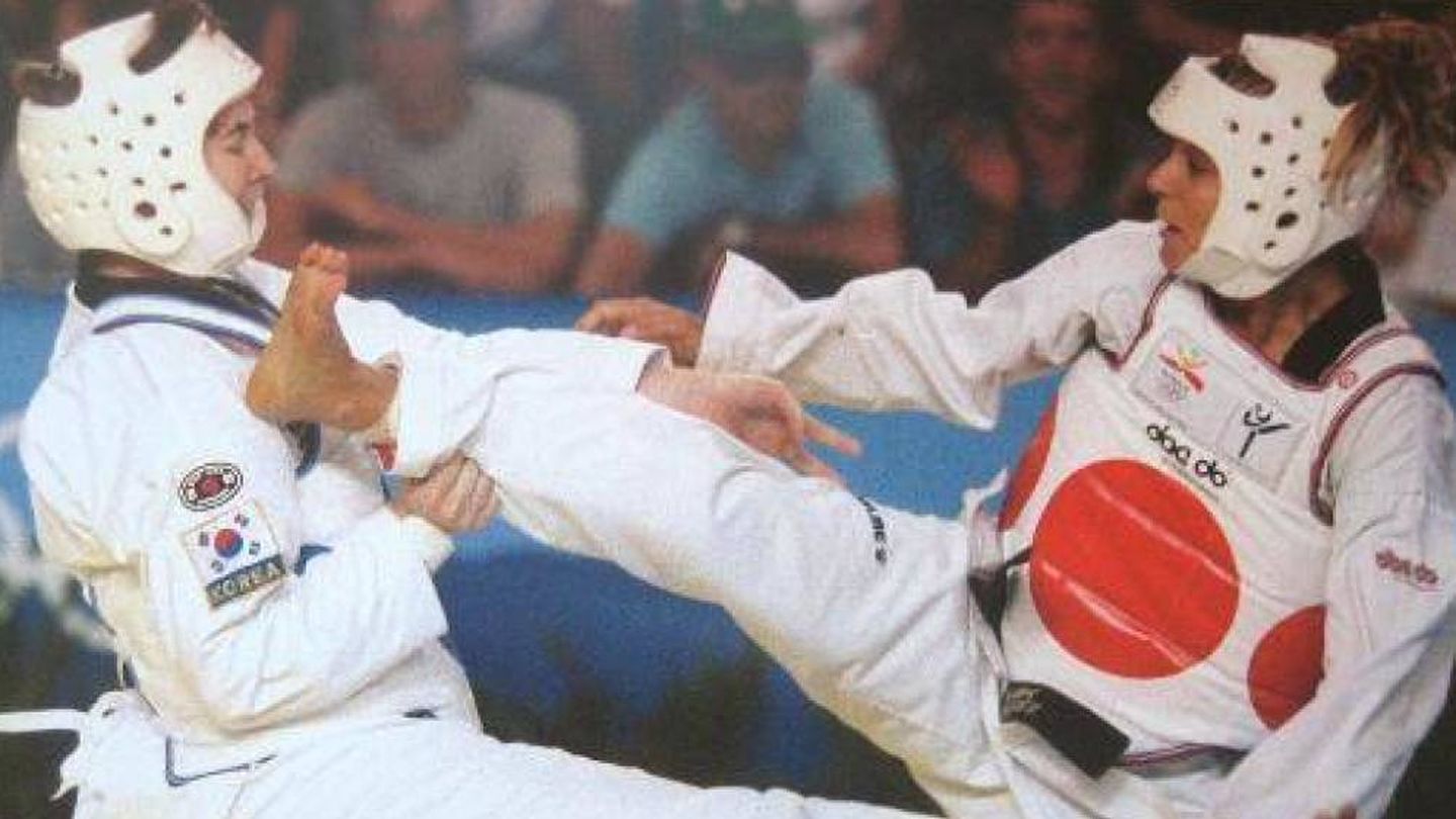 Coral Bistuer, durante su etapa de taekwondista.