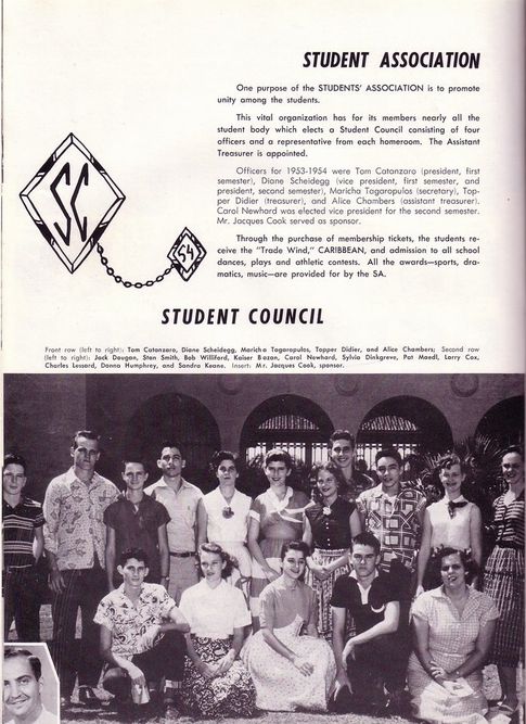 Foto: Estudiantes de la promoción de 1954 del Instituto de San Cristóbal, en la Zona.