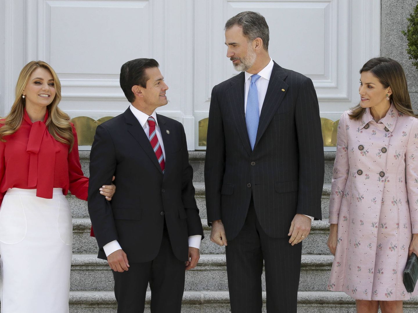 Los reyes, con el presidente de México y su mujer. (Gtres) 