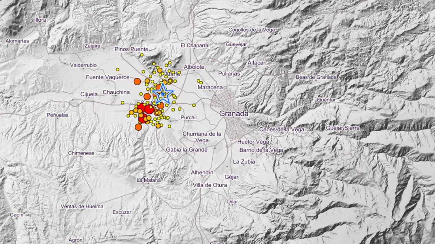 Últimos terremotos producidos en la provincia de Granada. (IGN)