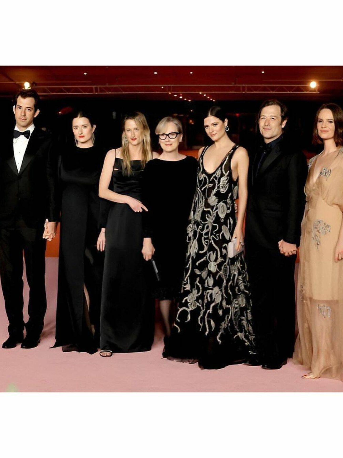 Meryl Streep junto a sus 4 hijos y sus respectivas parejas. (Instagram/@ louisa_jacobson)