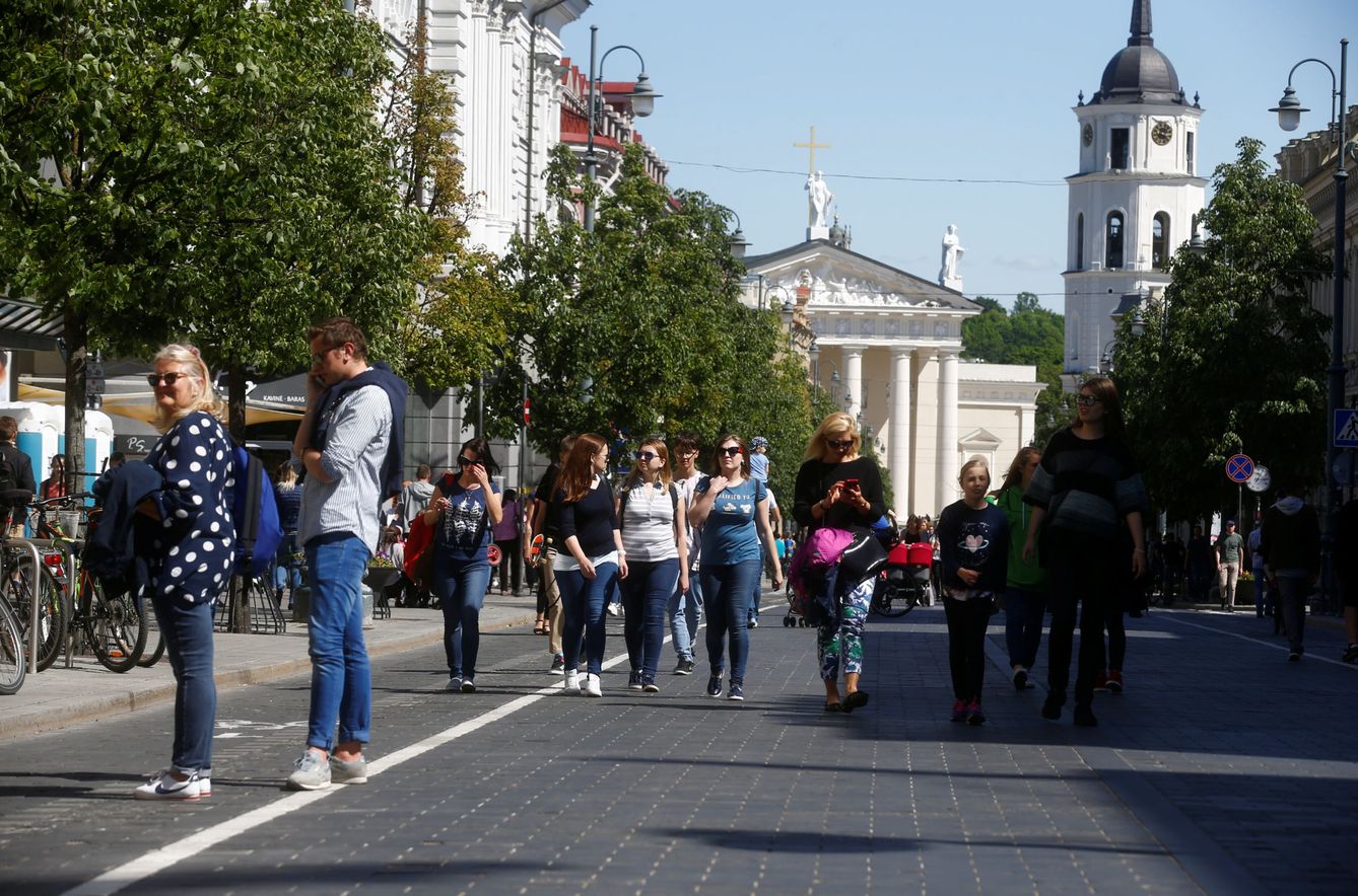 Avenida de Gediminas, en Vilna. (Reuters)