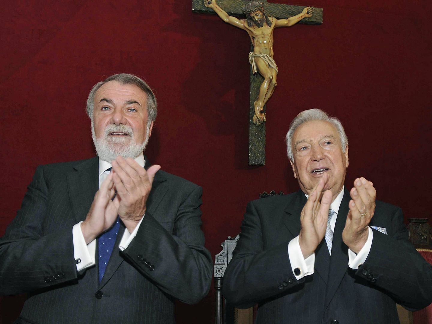 Jaime Mayor Oreja y el fallecido presidente de Eulen, David Álvarez, en 2011. (EFE)
