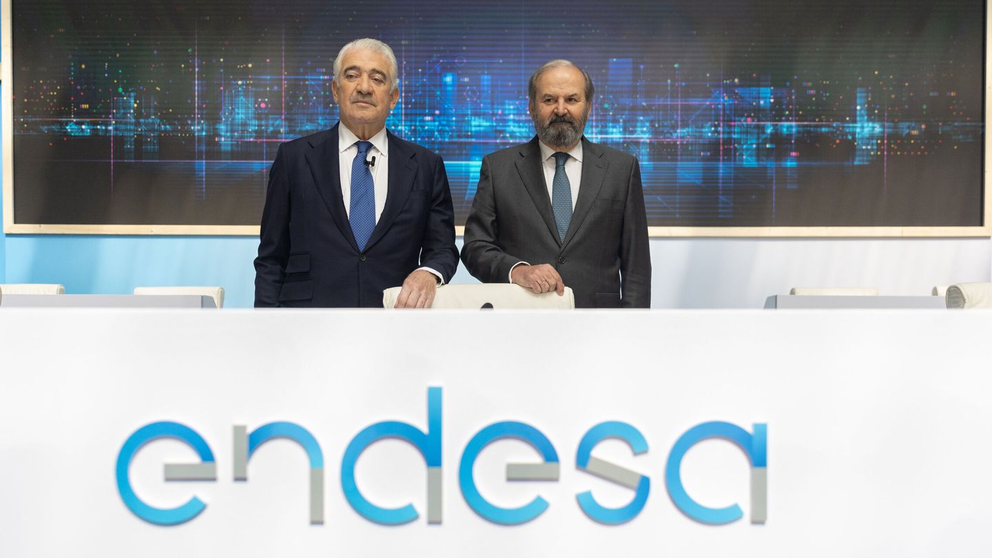 El CEO de Endesa, José Bogas, y el presidente de Endesa, Juan Sánchez-Calero.