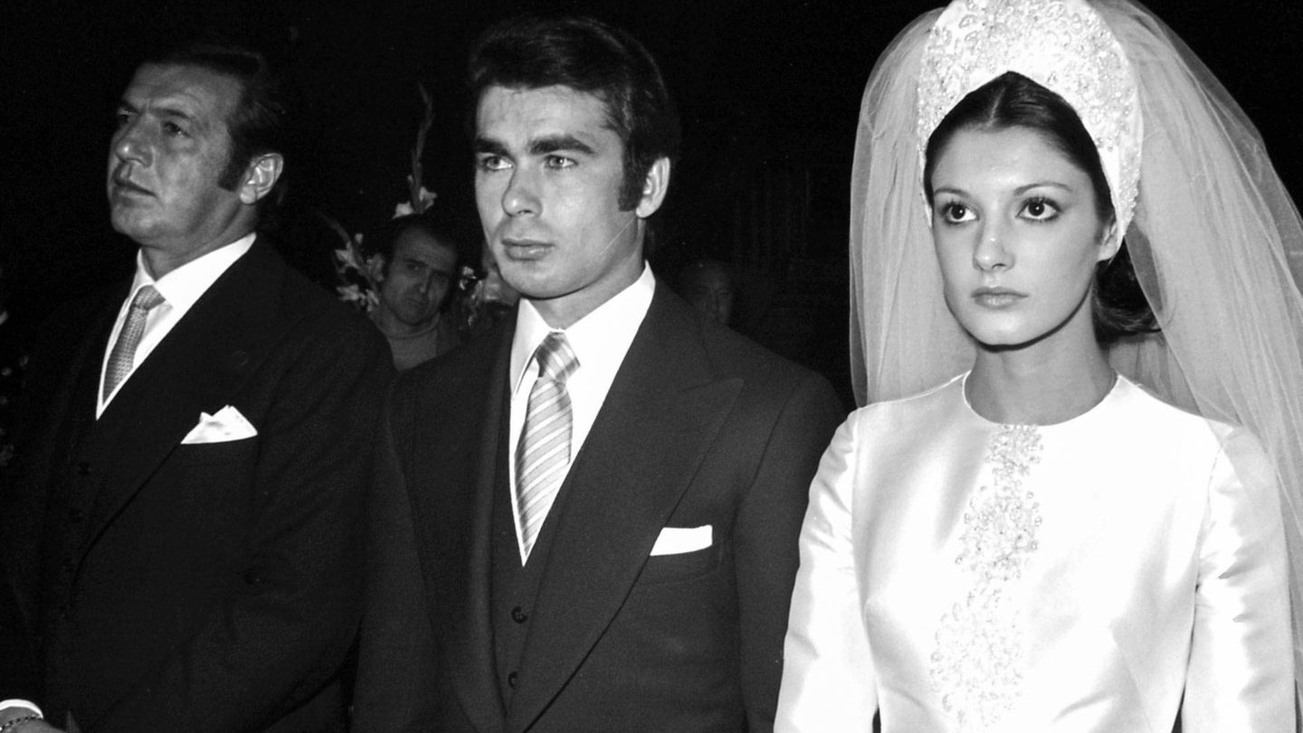 Isabel Pantoja y Paquirri, en su boda. (Getty)