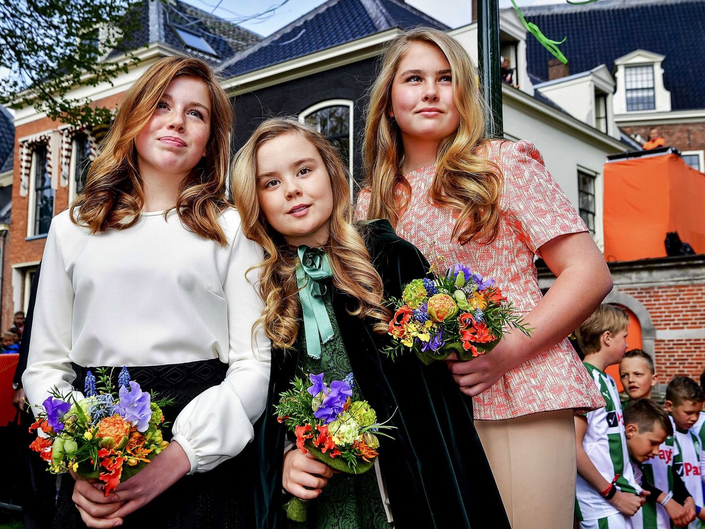 Alexia de Holanda (izquierda) con sus hermanas. (EFE)