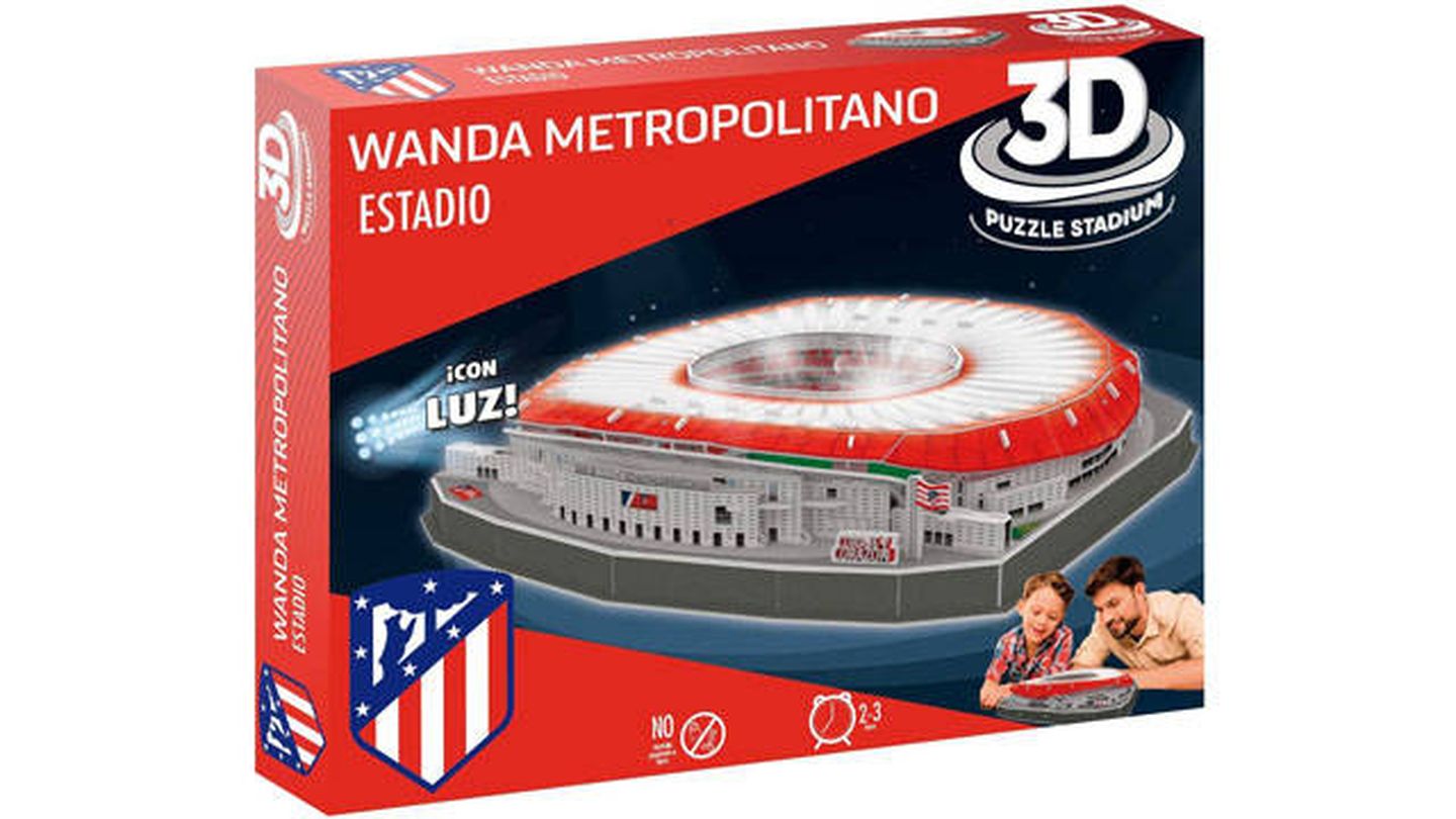 Puzzle 3D del Estadio Wanda Metropolitano con luz