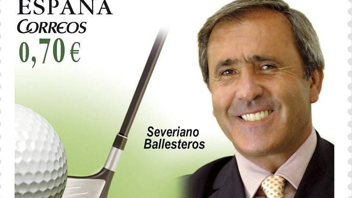 Sello creado en homenaje a Severiano Ballesteros. (EFE) 