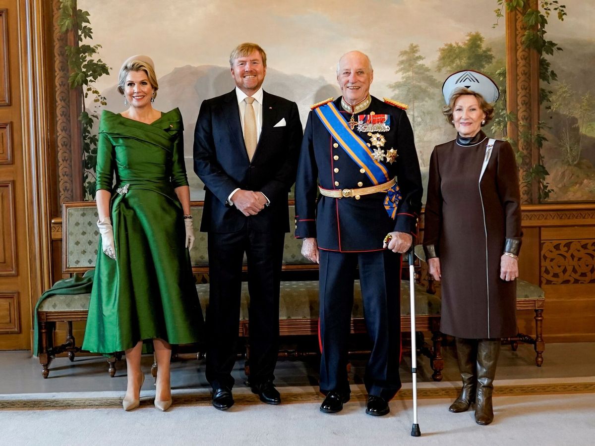 Foto: Los reyes de Holanda, con los reyes noruegos. (EFE EPA/Heiko Junge)