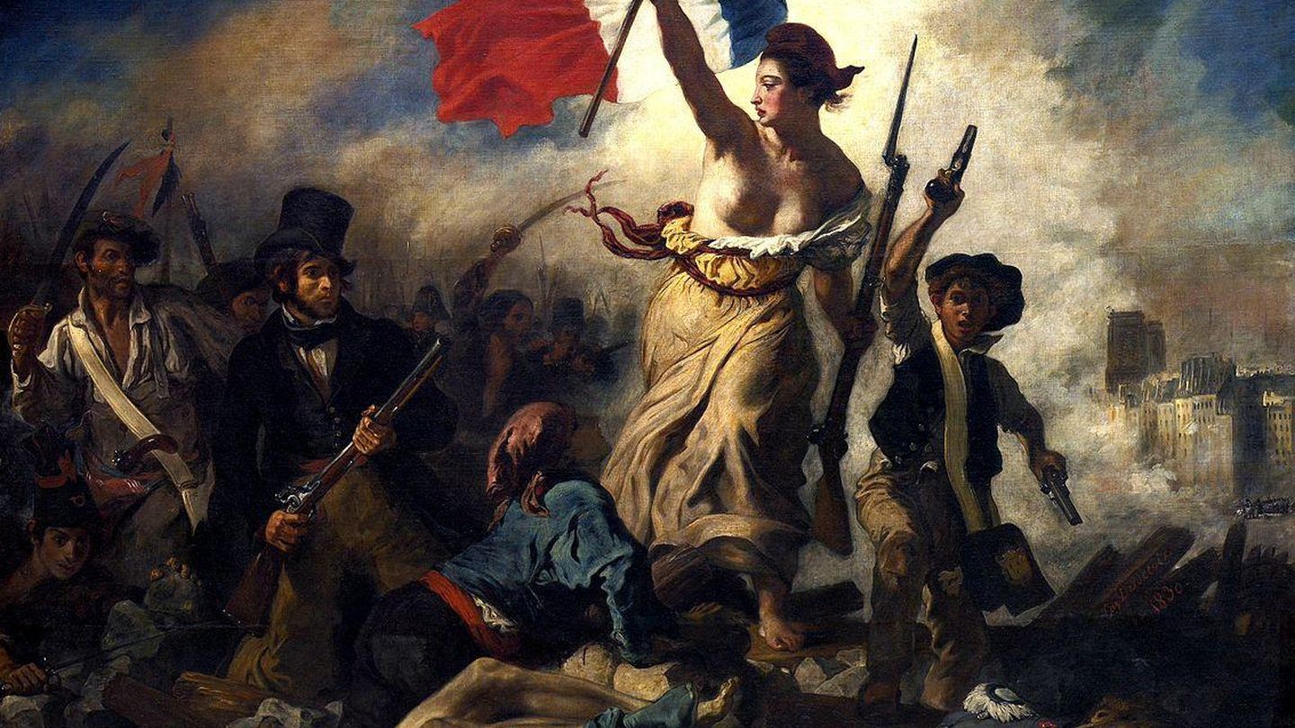 'La libertad guiando al pueblo', Delacroix.