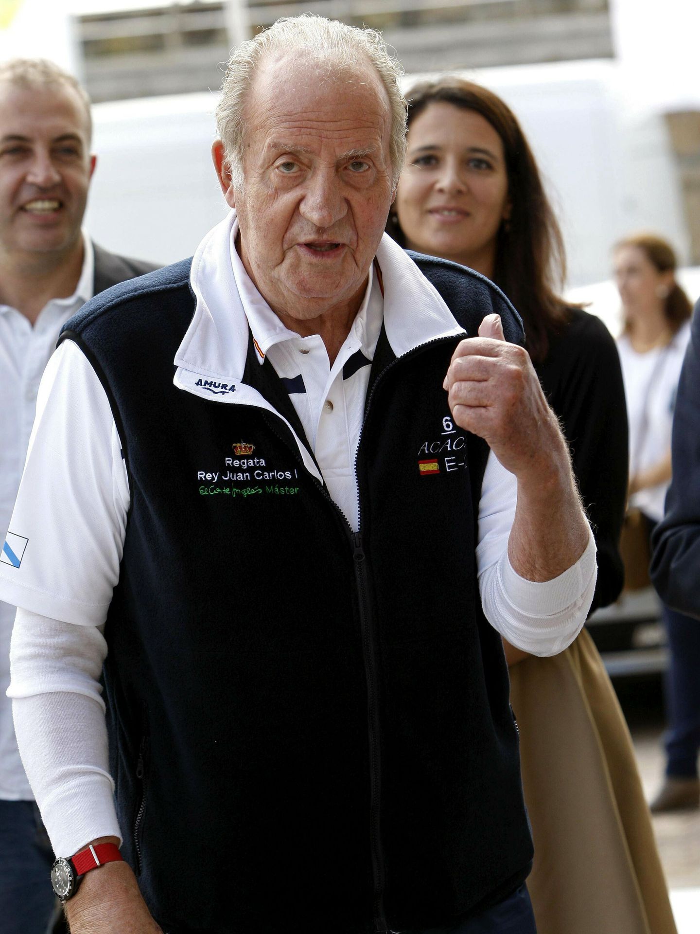 El rey Juan Carlos, en una visita a Galicia en 2015. (EFE /Salvador Sas) 