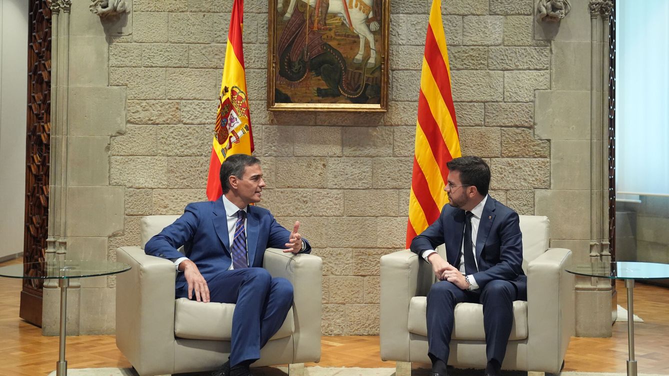 Foto: Aragonés exigió a Sánchez la llave de la Hacienda catalana en su visita de esta semana pasada al Palau de la Generalitat. EP