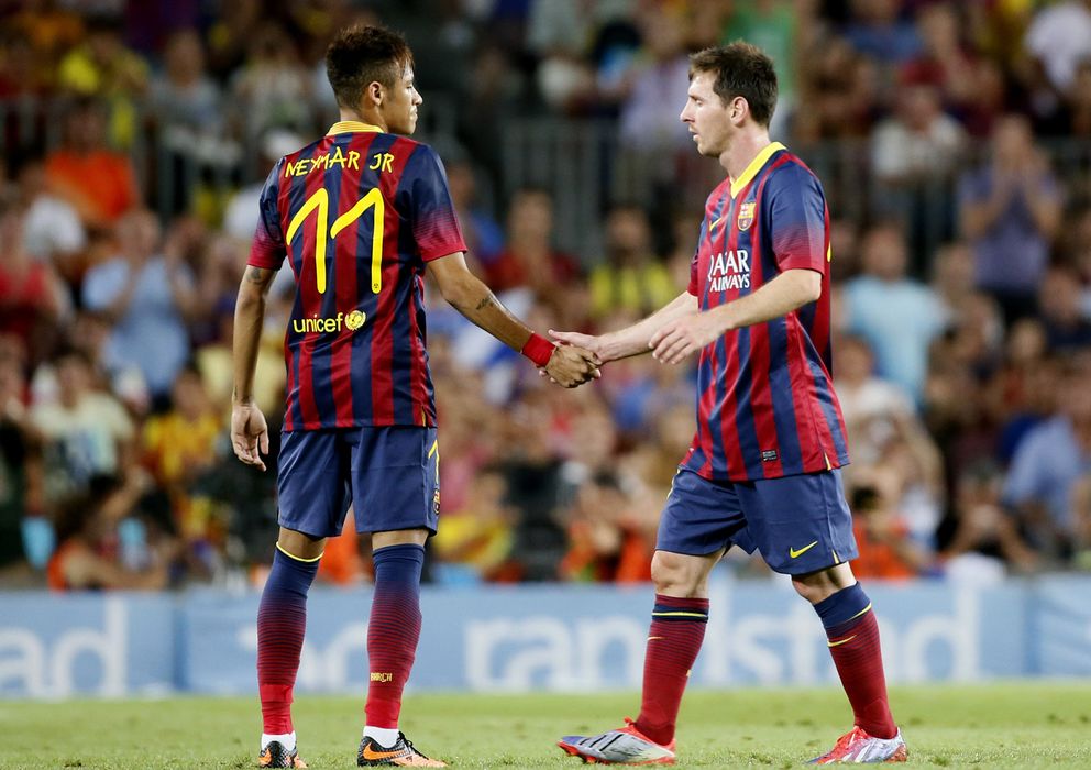 Foto: Neymar junto a Leo Messi en el Trofeo Gamper (Reuters).