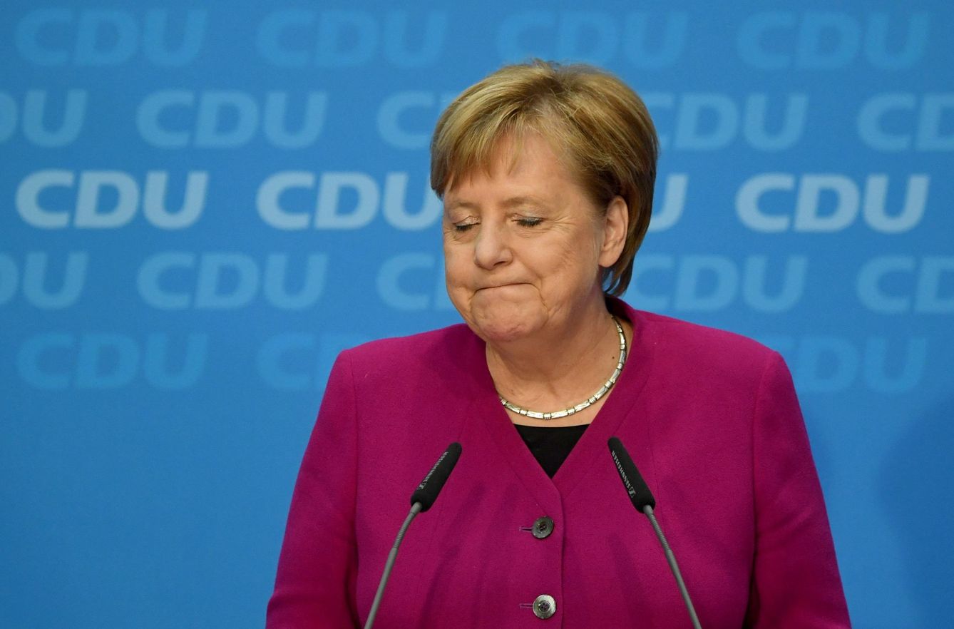 La canciller alemana, Angela Merkel, ofrece una rueda de prensa en Berlín. (EFE)