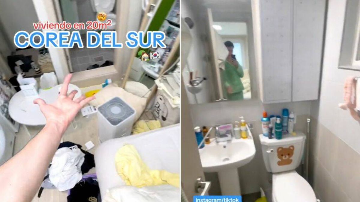 Un español enseña cómo es la extraña ducha que tiene en su casa de 20 m² en Corea del Sur