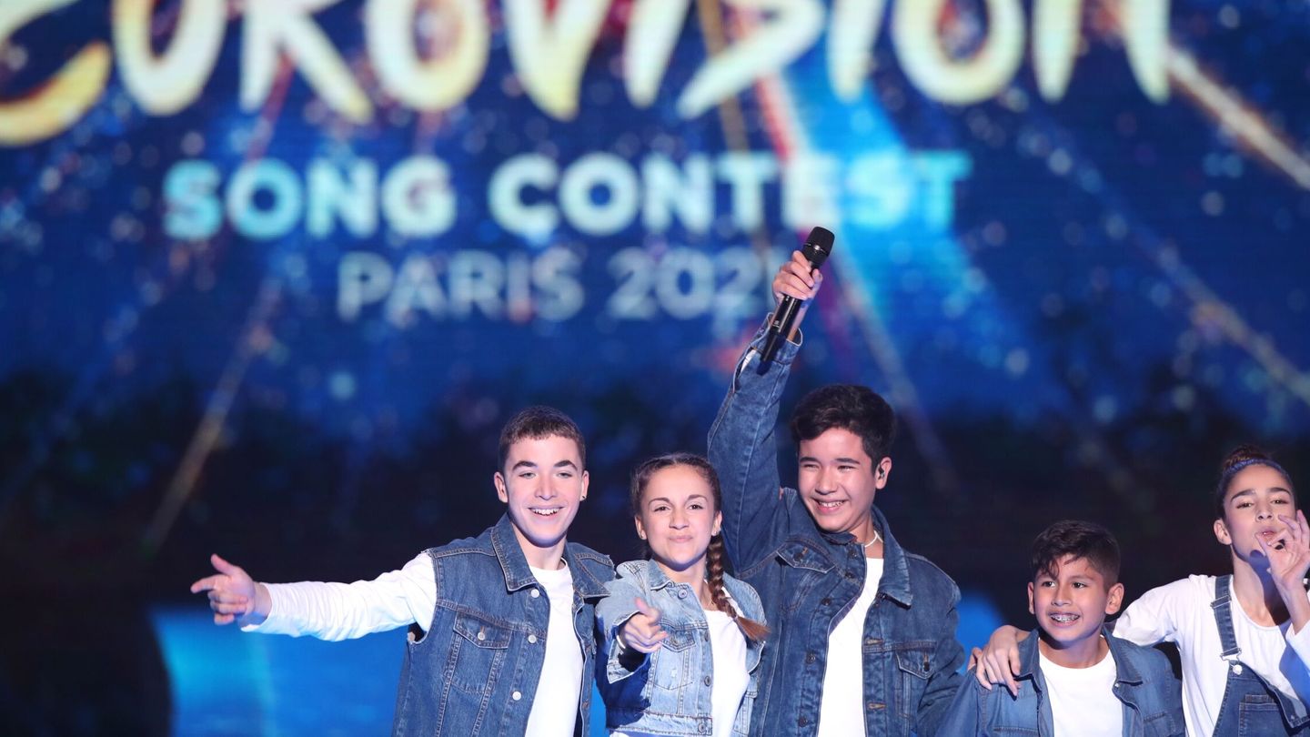 Levi Díaz en su actuación de Eurovisión Junior 2021. (EFE/Christophe Petit)