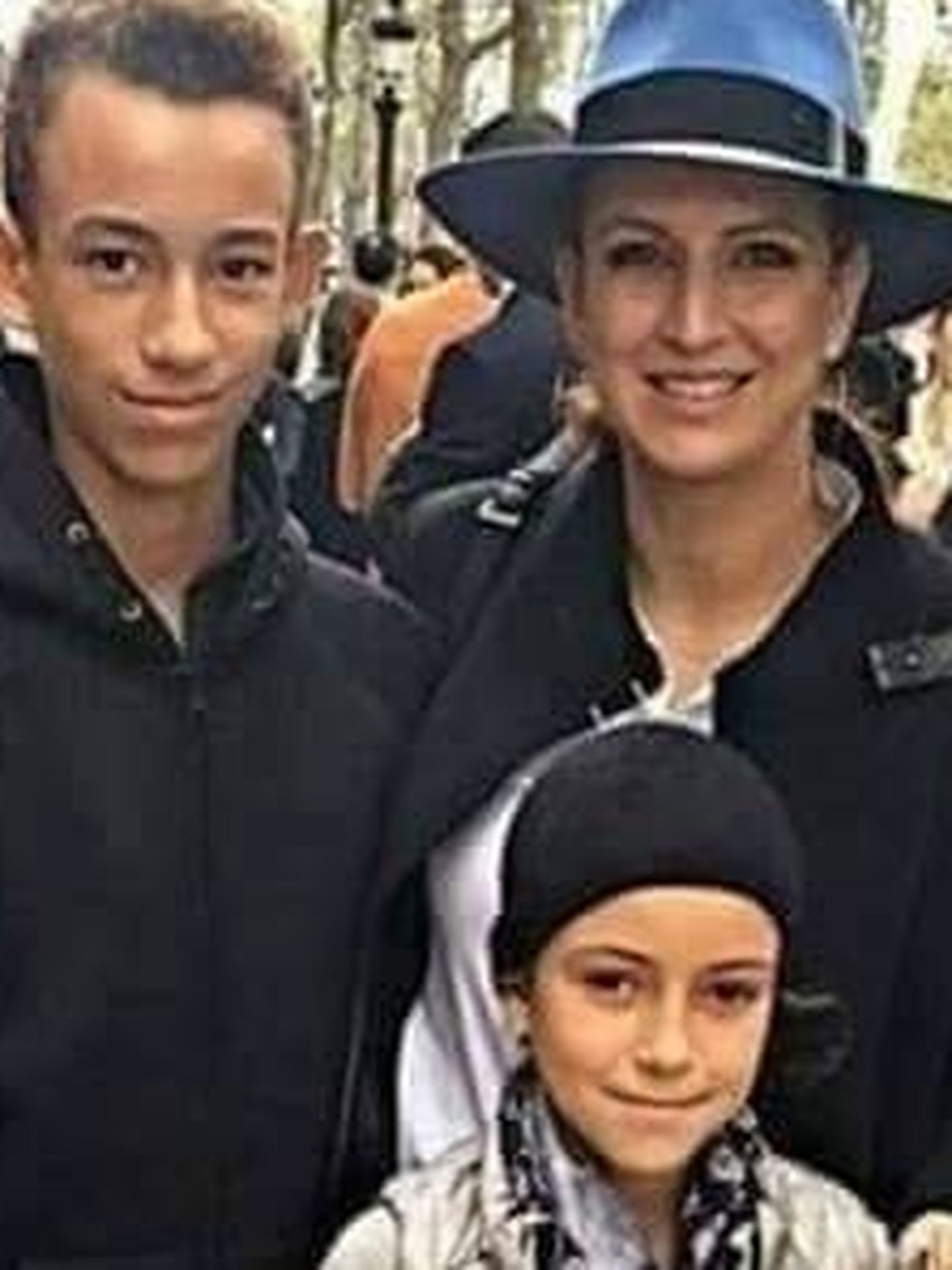 Lalla Salma con sus hijos, Moulay Hassan y Lalla Khadija.