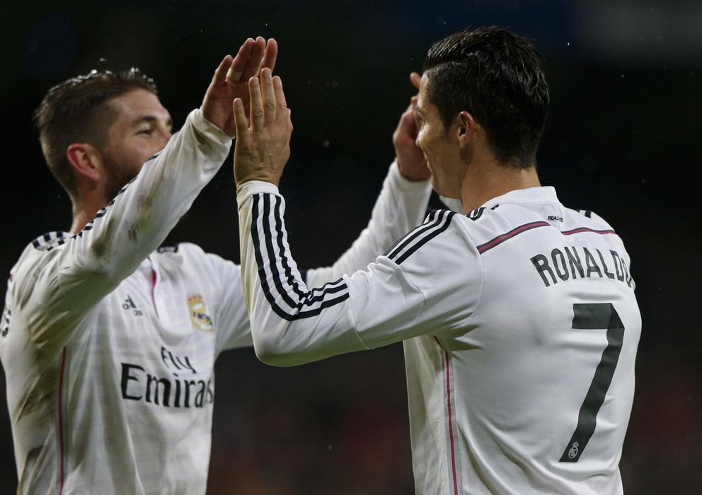 Foto: Sergio Ramos y Cristiano Ronaldo celebran un gol en un partido de esta temporada (Reuters)