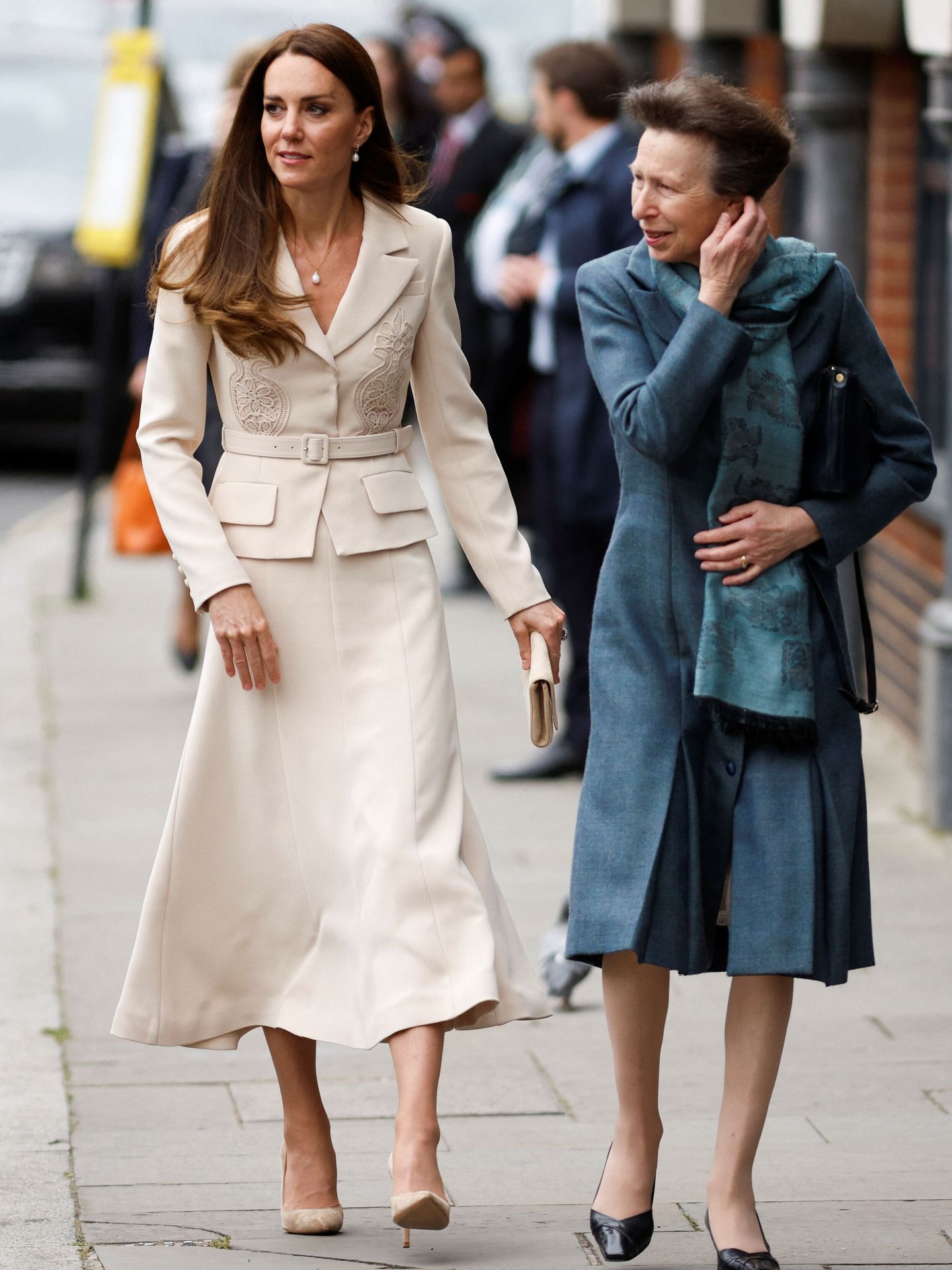 Kate Middleton y la princesa Ana, en su primer acto conjunto. (Reuters/John Sibley)