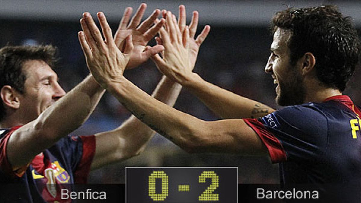 El Barcelona despacha al Benfica y afina su mejor juego a cinco días del Clásico