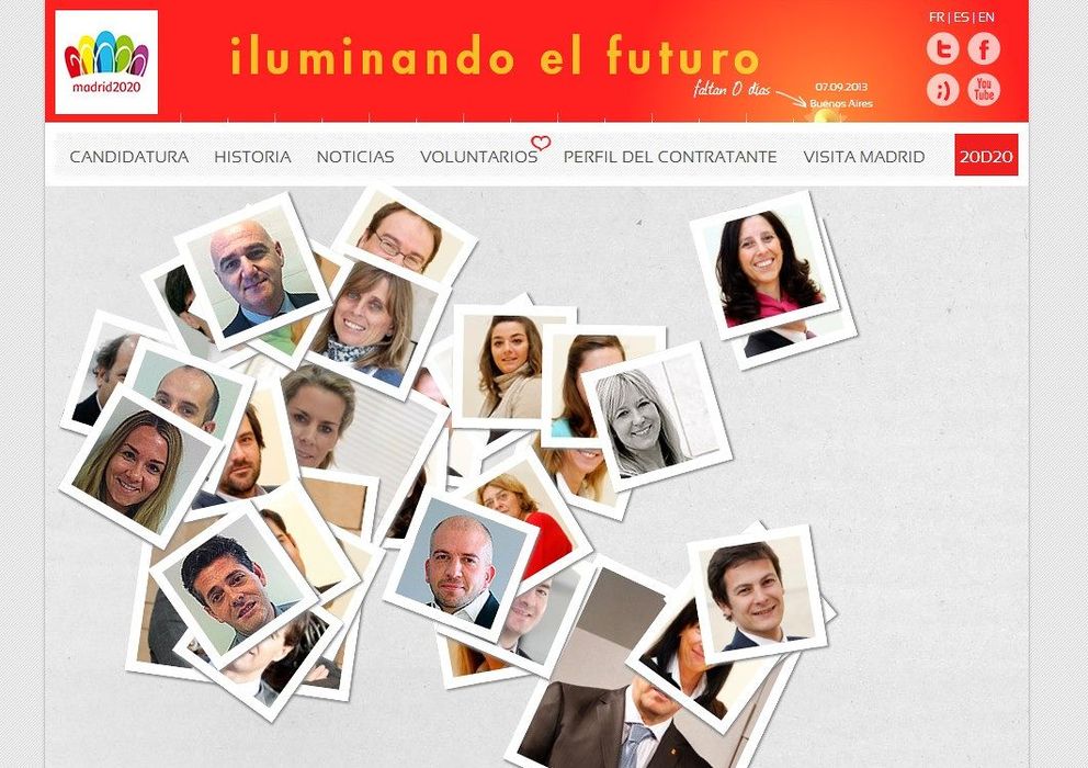 Foto: En la web de Madrid 2020 se podía visualizar la carrera profesional de los trabajadores. 