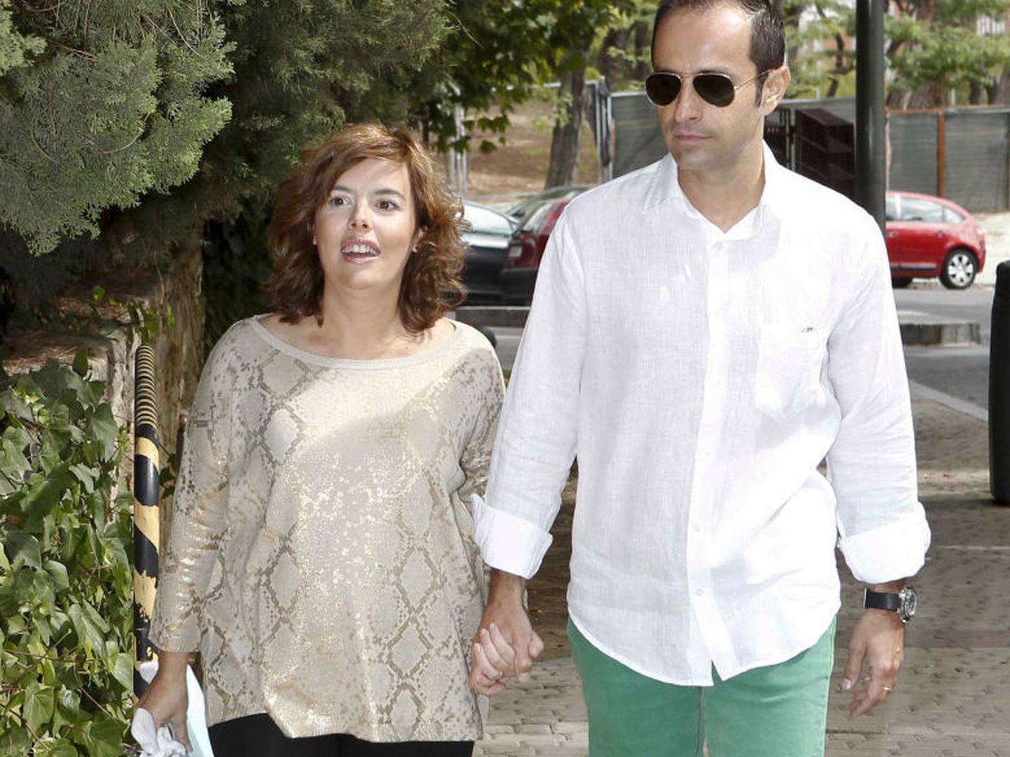 Soraya Saénz de Santamaría y su marido, Iván Rosa. (EFE)