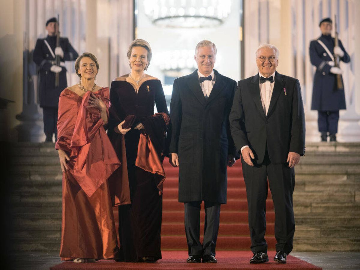 Foto: Matilde y Felipe de Bélgica asisten a un banquete de gala celebrado en Alemania con motivo de su visita de Estado. (Getty Images)