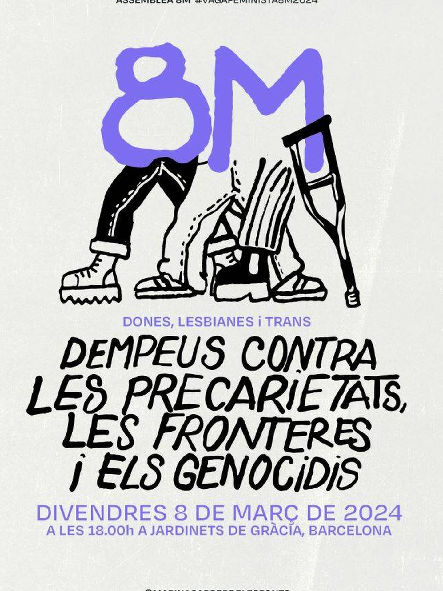 El cartel de la manifestación del 8M en Barcelona.
