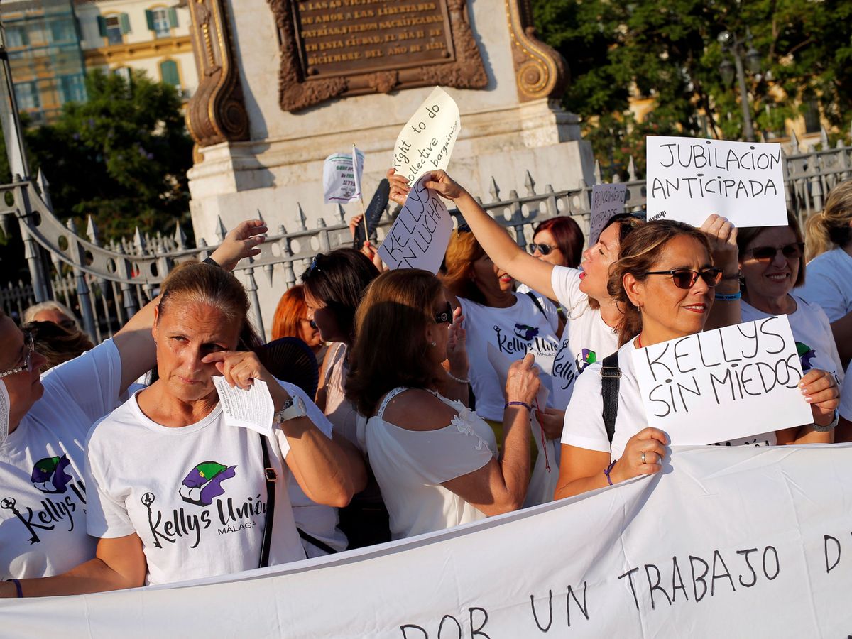 Foto: Protesta de las Kellys en Málaga, 2018. (Reuters/Jon Nazca)