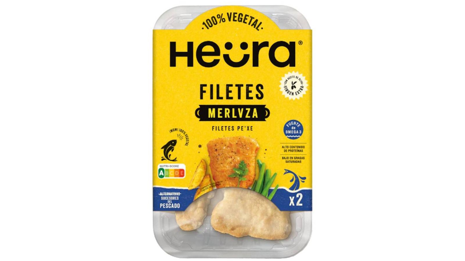 Los filetes de Merlvza sancionados de Heura