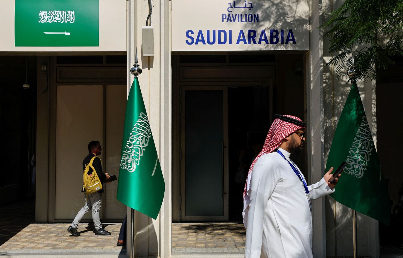 Pabellón de Arabia Saudí en la COP28. (Reuters/T. Al-Sudani)