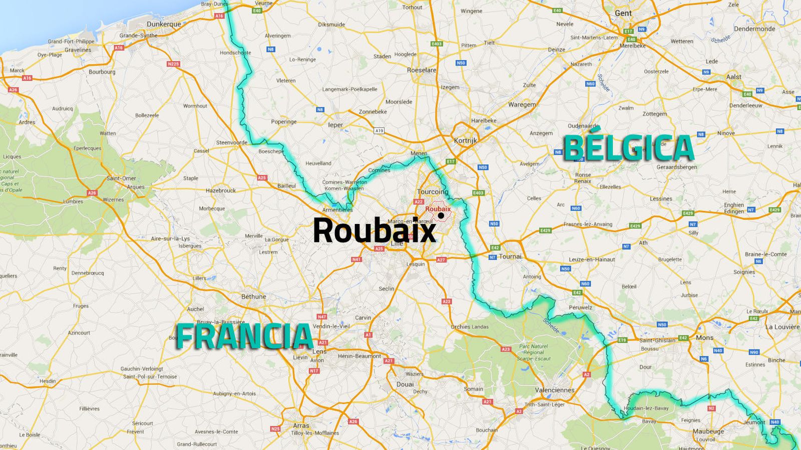 Foto: Roubaix se encuentra en la frontera entre Francia y Bélgica. (EC)