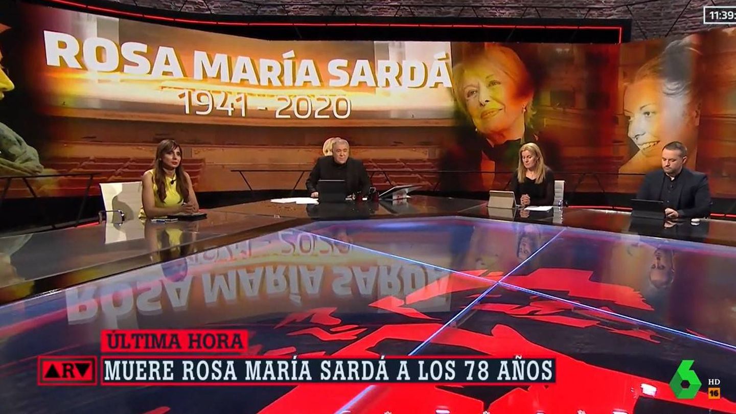 'Al rojo vivo' da la noticia de la muerte de Rosa María Sardà. (Atresmedia)