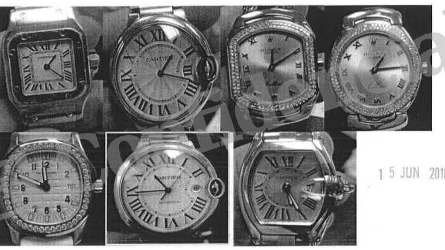 Algunos de los relojes localizados a Rincón.