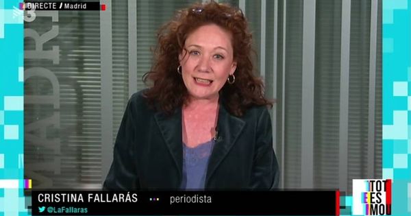 Foto: Cristina Fallarás, en el programa 'Tot es mou'. (TV3).