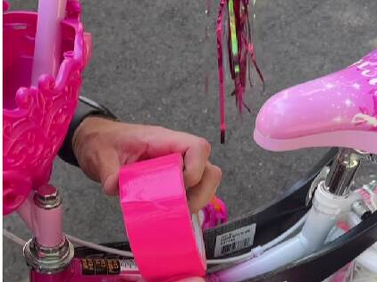 Foto: El increíble truco de un padre para enseñarle a su hija a ir en bici sin ruedines
