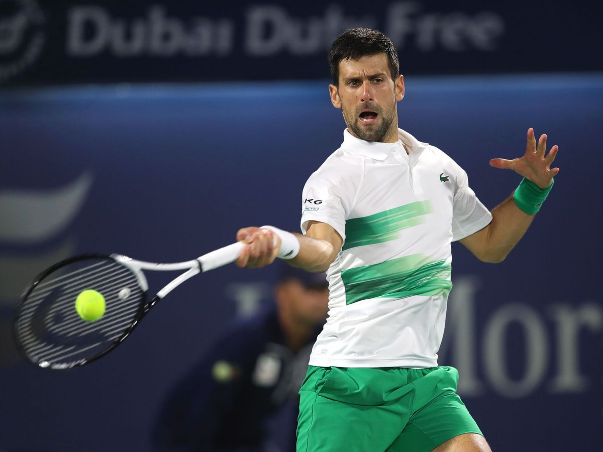 Foto: Novak Djokovic, en el torneo de Dubái. (EFE/EPA/Ali Haider)