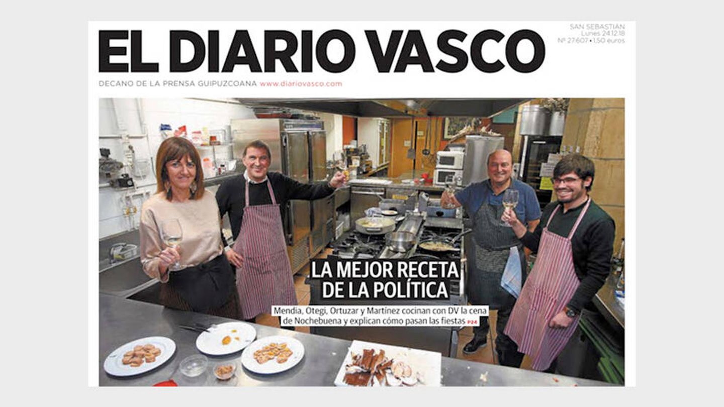 Portada de 'El Diario Vasco'.