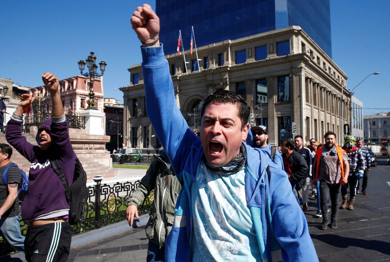 Protestas en Valparaíso. (Reuters)