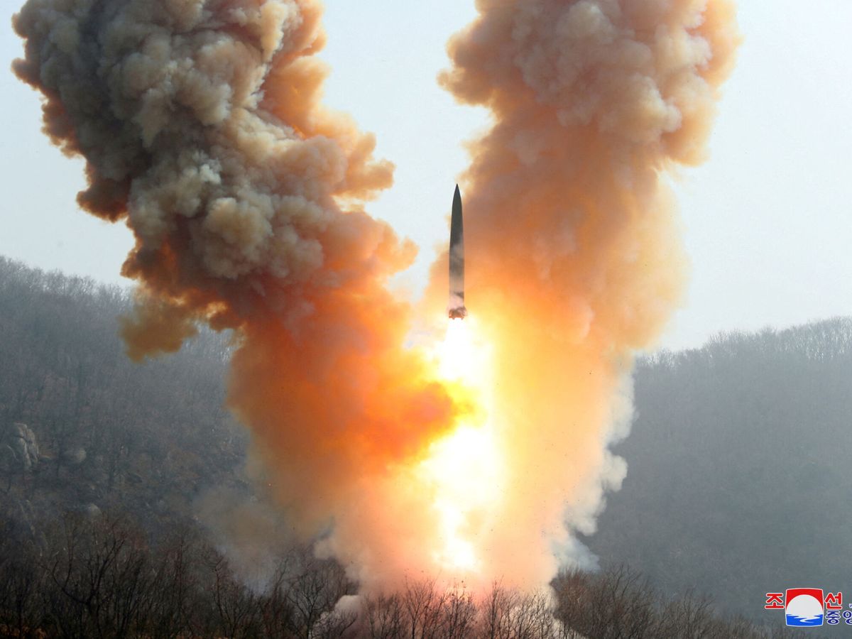 Foto: Uno de los últimos misiles lanzados por Corea del Norte. (EFE)