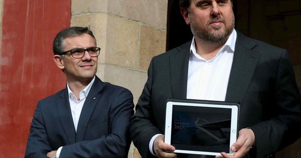 Foto: Jové, a la izquierda de Junqueras, es cesado del Govern. (EFE)