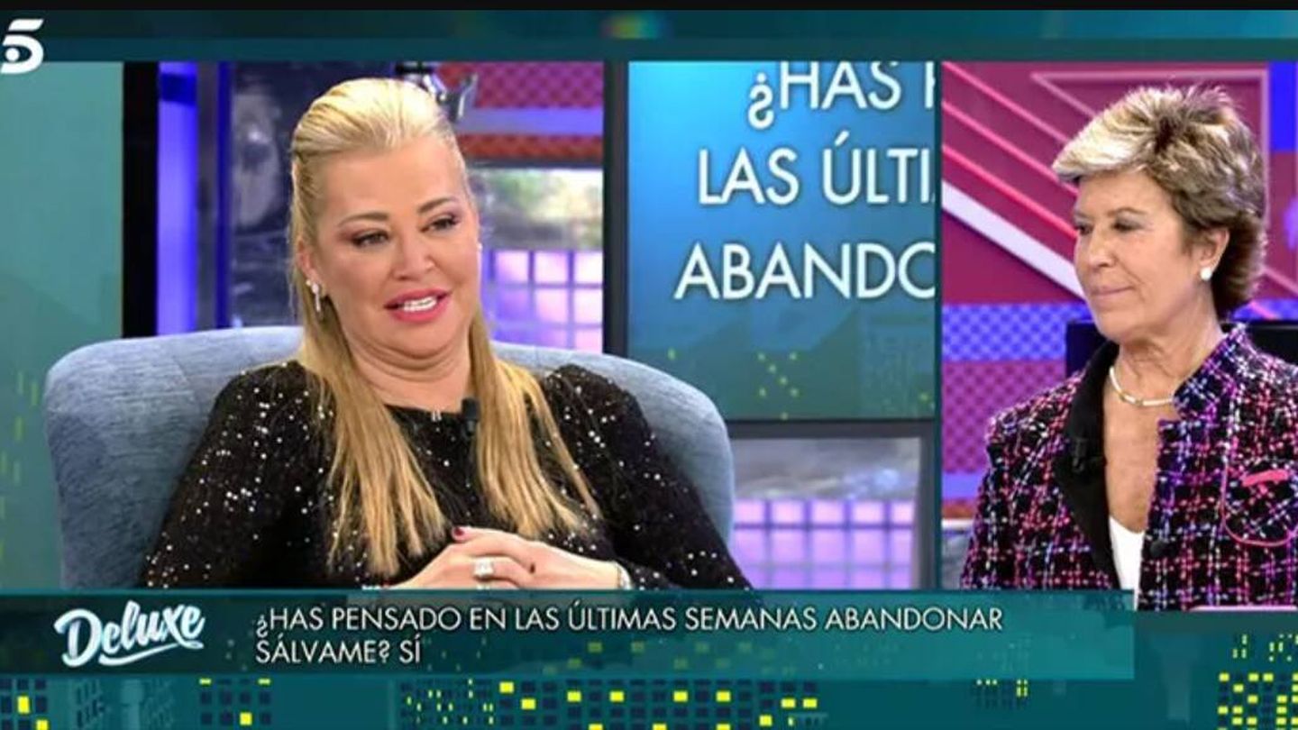 Belén Esteban y Conchita Pérez, en 'Sálvame'. (Mediaset)