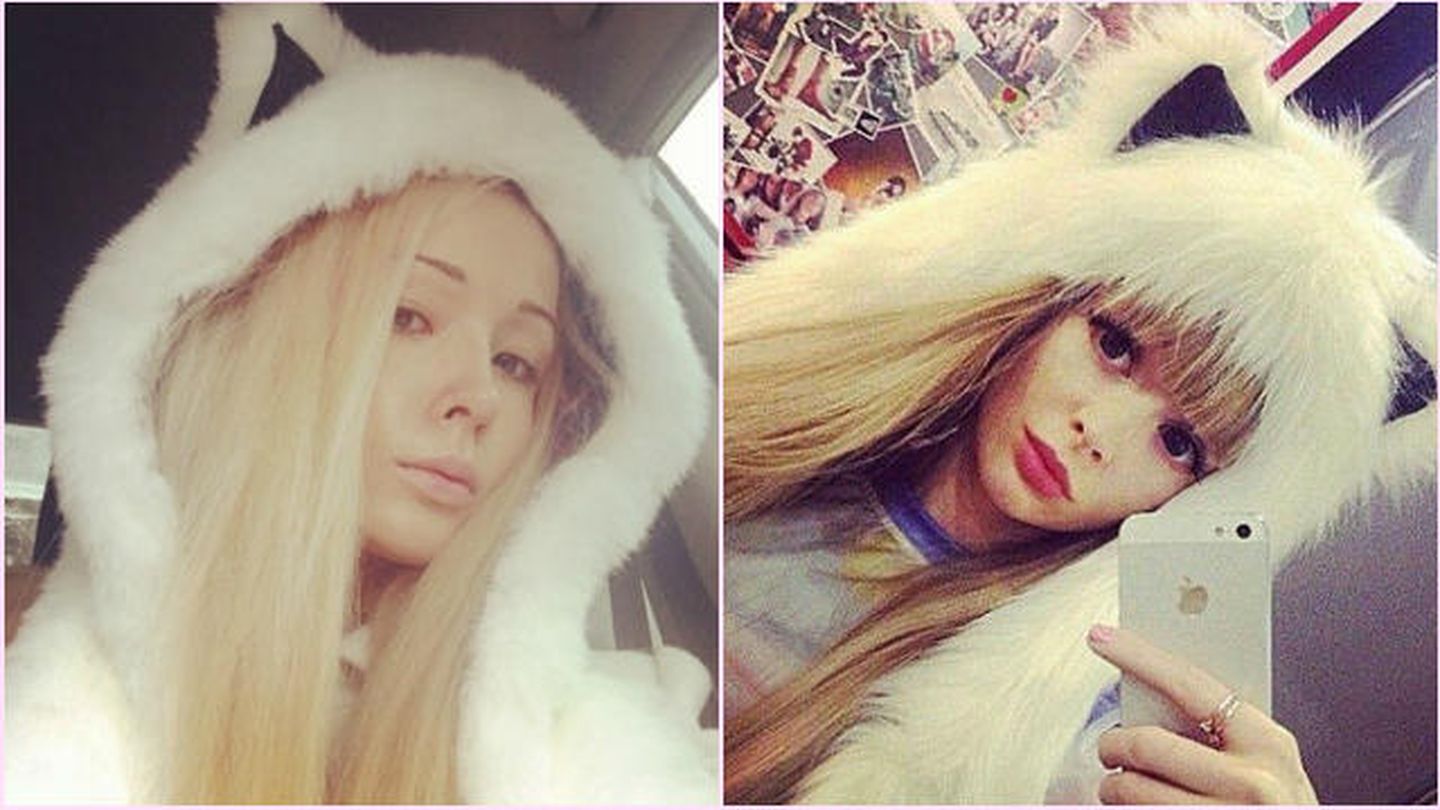 Valeria Lukyanova (izq.) y Angelica Kenova (dcha.). Foto: Instagram/Facebook