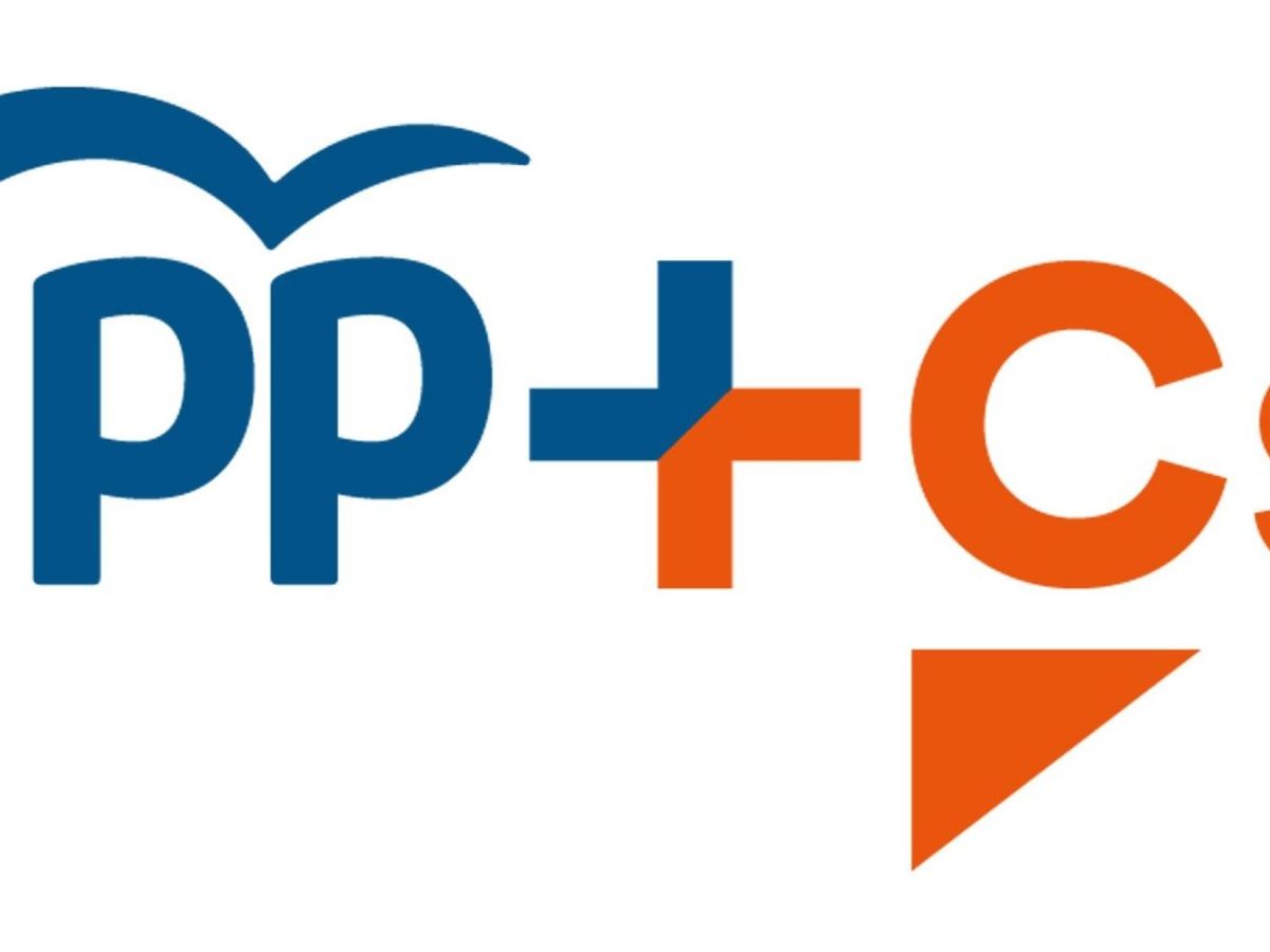 Foto: Imagen del logo de la coalición entre el Partido Popular y Ciudadanos, bajo el nombre PP + Cs. (EFE)