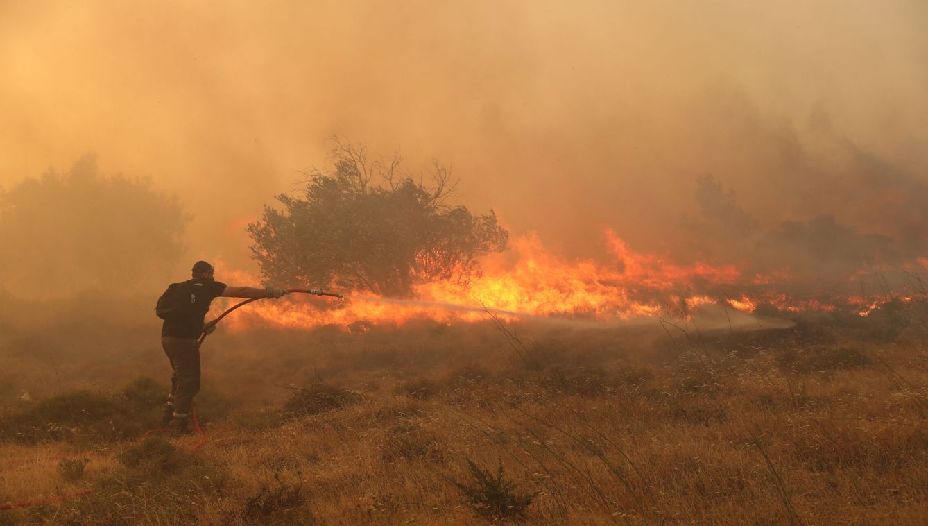 Las olas de calor multiplican el efecto devastador de los incendios (EFE G.Visaras) 
