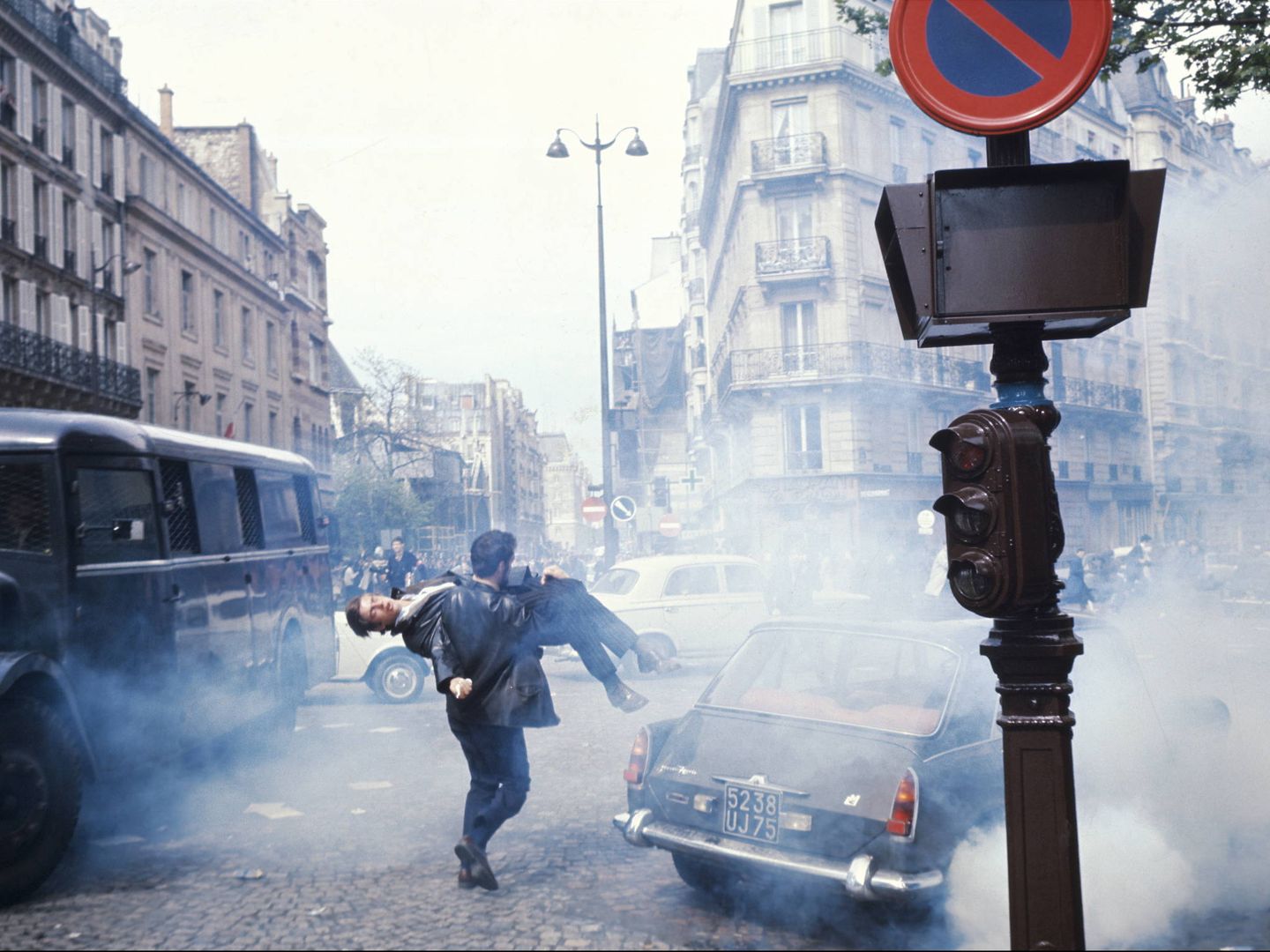 Primer motín tras la toma de la Sorbona, que dejó más de 300 heridos. (Getty Images)