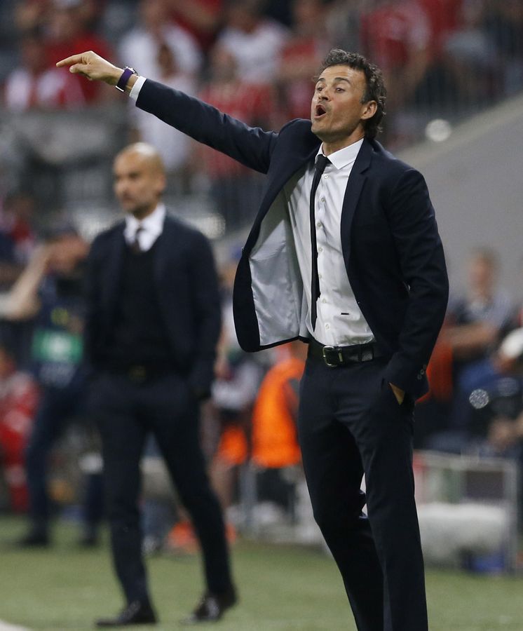 Foto: Luis Enrique, en el partido ante el Bayern (Reuters).