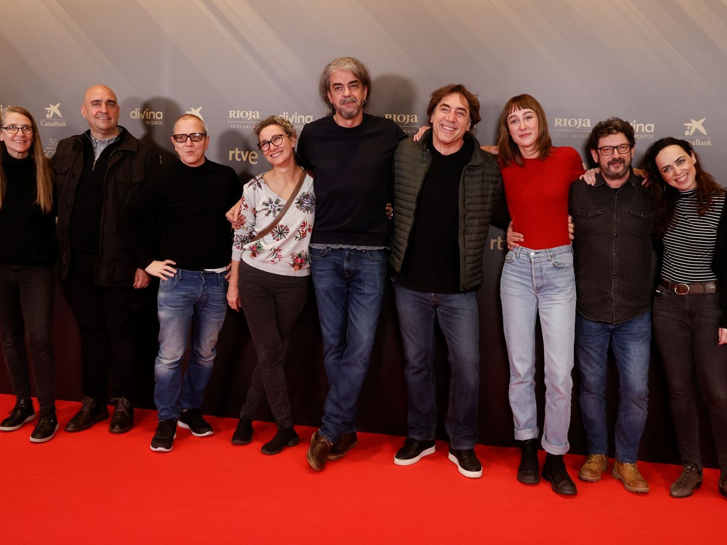 El equipo de 'El buen patrón', en la lectura de nominados a los Goya 2022 (EFE)